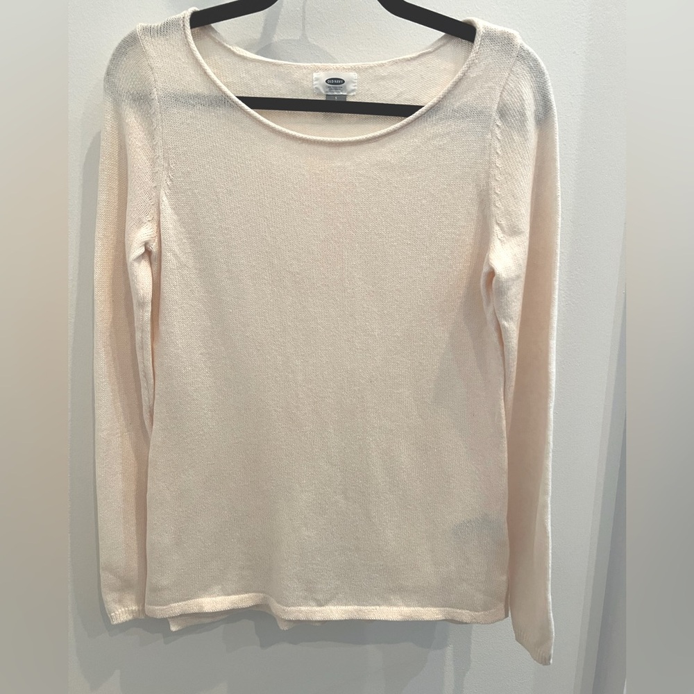 Old Navy Classic Marled Crew Neck Sweater Light Pink Size S